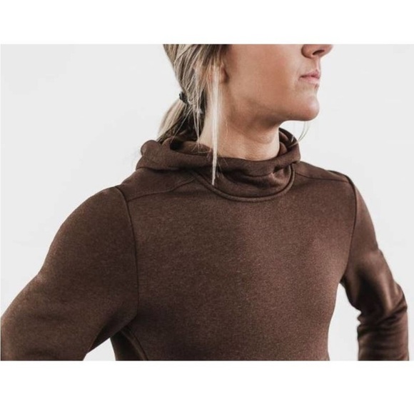 NOBULL Performance Brown Fleece Pullover Hoodie Size XS - Picture 2 of 6